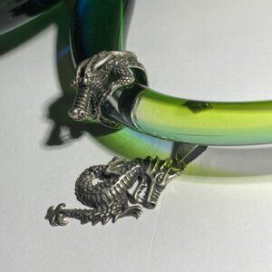 Sterling silver dragon ring and pendant
